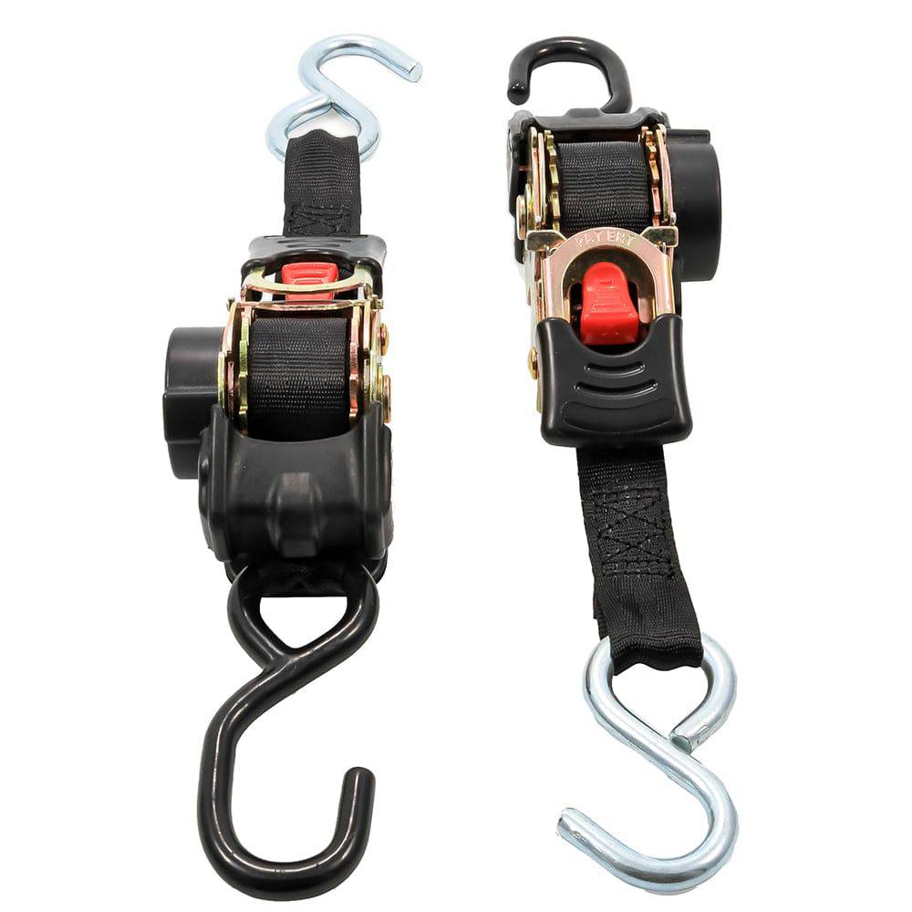 Camco Retractable Tie-Down Straps - 1" Width 6 Dual Hooks [50033] - Twin Screws Marine Service