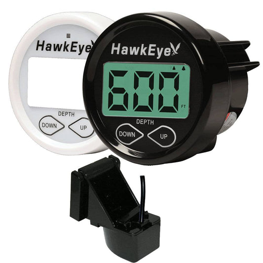 Hawkeye DepthTrax In-Dash Digital Depth  Temp Gauge - Transom Mount [DT2BX-TM] - Twin Screws Marine Service