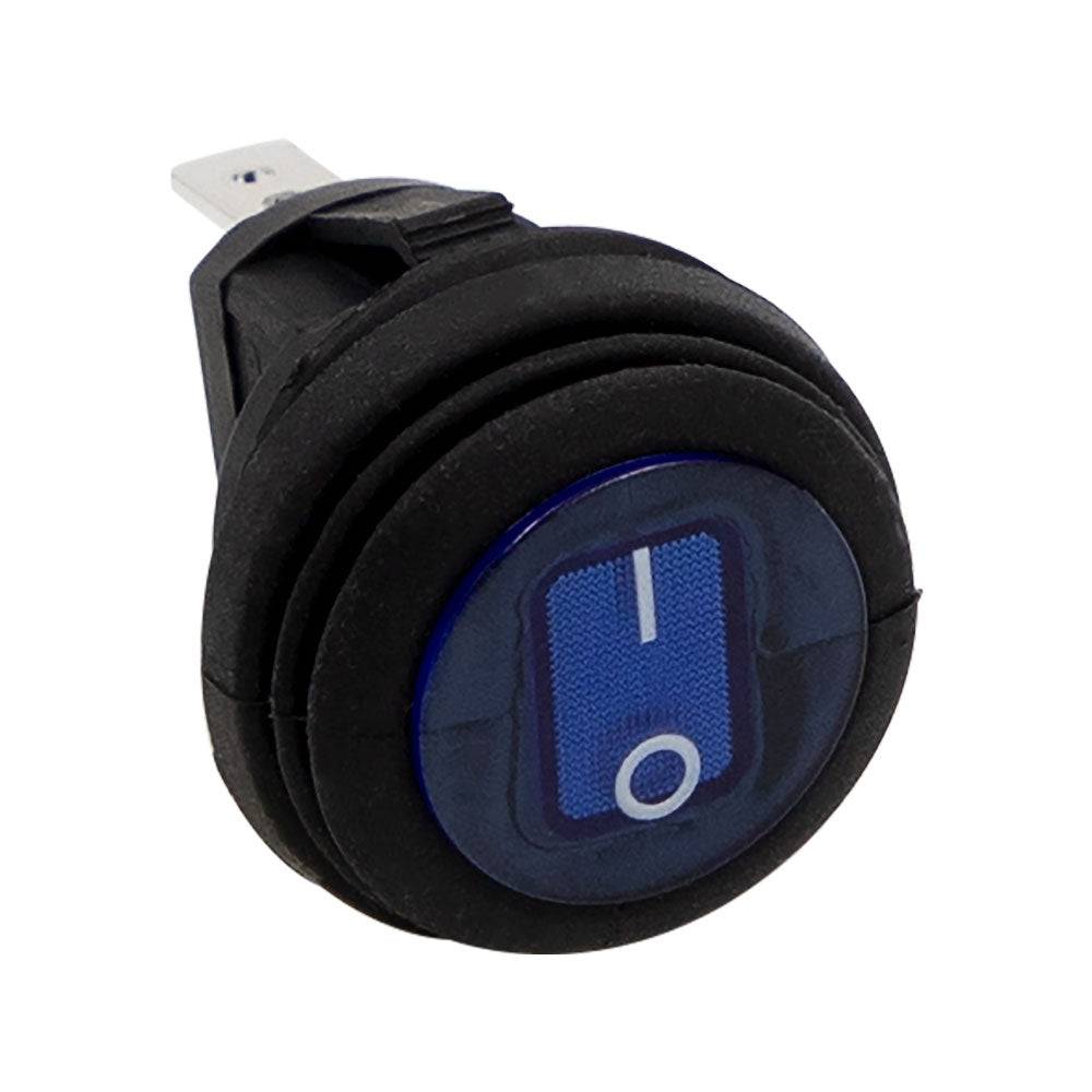 HEISE Rocker Switch - Illuminated Blue Round - 5-Pack [HE-BRS] - Twin Screws Marine Service