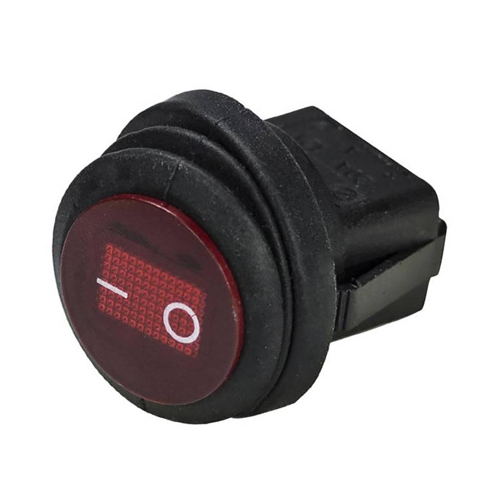 HEISE Rocker Switch - Illuminated Red Round - 5-Pack [HE-RRS] - Twin Screws Marine Service