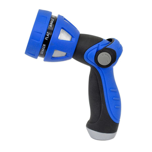 HoseCoil Thumb Lever Nozzle w/Metal Body  Nine Pattern Adjustable Spray Head [WN815] - Twin Screws Marine Service