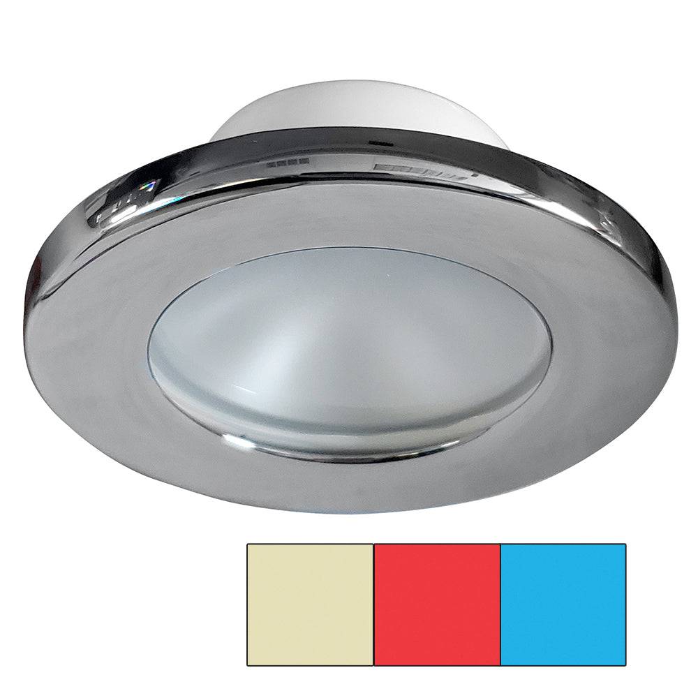 i2Systems Apeiron A3120 Screw Mount Light - Red, Warm White  Blue - Chrome Finish [A3120Z-11HCE] - Twin Screws Marine Service