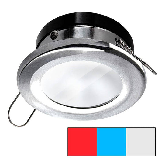 i2Systems Apeiron A1120 Spring Mount Light - Round - Red, Cool White  Blue - Brushed Nickel [A1120Z-41HAE] - Twin Screws Marine Service