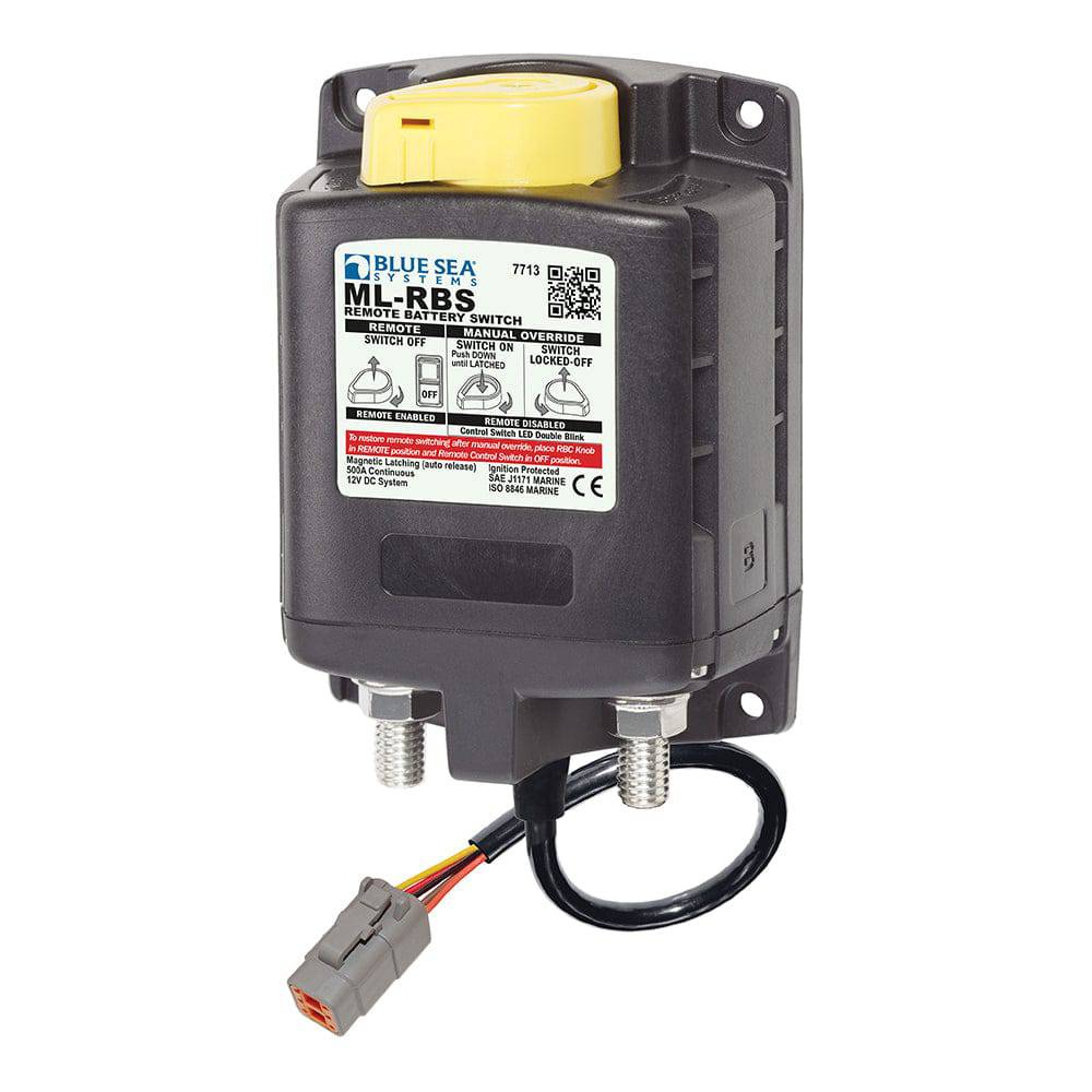 Blue Sea 7713100 ML-RBS Remote Battery Switch w/Manual Control Auto Release  Deutsch Connector - 12V [7713100] - Twin Screws Marine Service