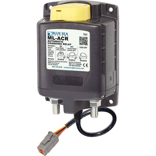 Blue Sea 7622100 ML ACR Charging Relay 12V 500A w/Manual Control  Deutsch Connector [7622100] - Twin Screws Marine Service