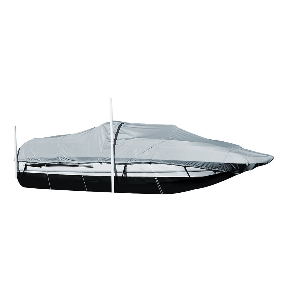 Carver Performance Poly-Guard Styled-to-Fit Boat Cover f/20.5 Sterndrive Deck Boats w/Walk-Thru Windshield - Grey [95120P-10] - Twin Screws Marine Service