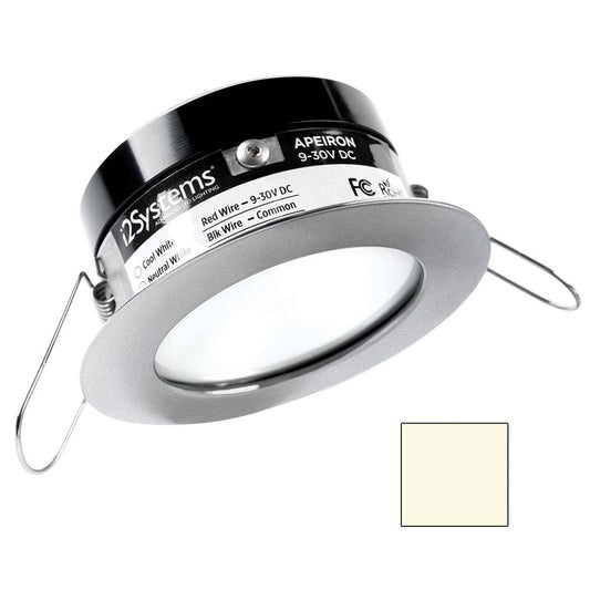 i2Systems Apeiron PRO A503 - 3W Spring Mount Light - Round - Neutral White - Brushed Nickel Finish [A503-41BBD] - Twin Screws Marine Service