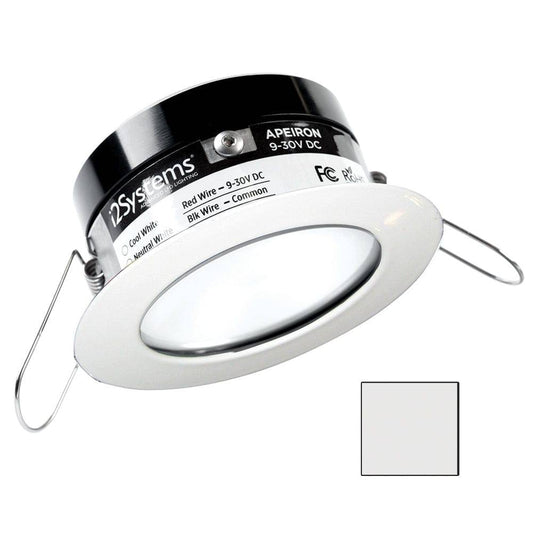 i2Systems Apeiron PRO A503 - 3W Spring Mount Light - Round - Cool White - White Finish [A503-31AAG] - Twin Screws Marine Service