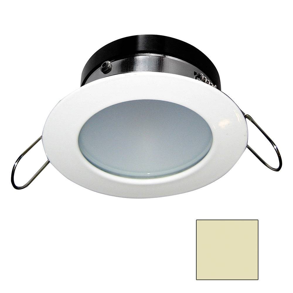 i2Systems Apeiron A1110Z - 4.5W Spring Mount Light - Round - Warm White - White Finish [A1110Z-31CAB] - Twin Screws Marine Service