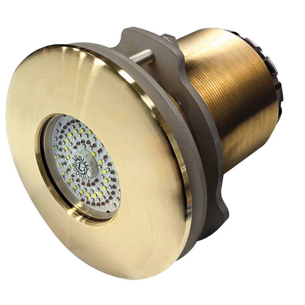 Lumitec SeaBlaze Typhoon Underwater Light - Bronze Thru-Hull LED Light - White/Blue - Flush Mount [101450] - Twin Screws Marine Service