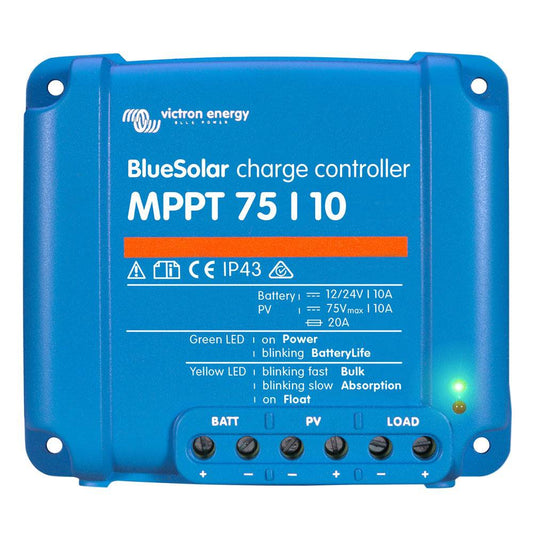 Victron BlueSolar MPPT Charge Controller - 75V - 10AMP - UL Approved [SCC010010050R] - Twin Screws Marine Service