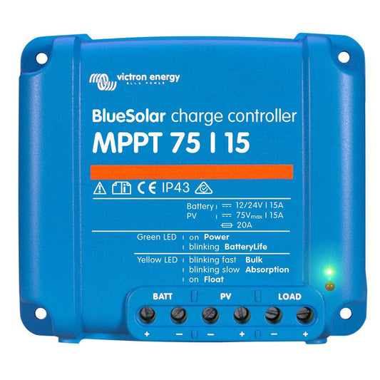 Victron BlueSolar MPPT Charge Controller - 75V - 15AMP - UL Approved [SCC010015050R] - Twin Screws Marine Service