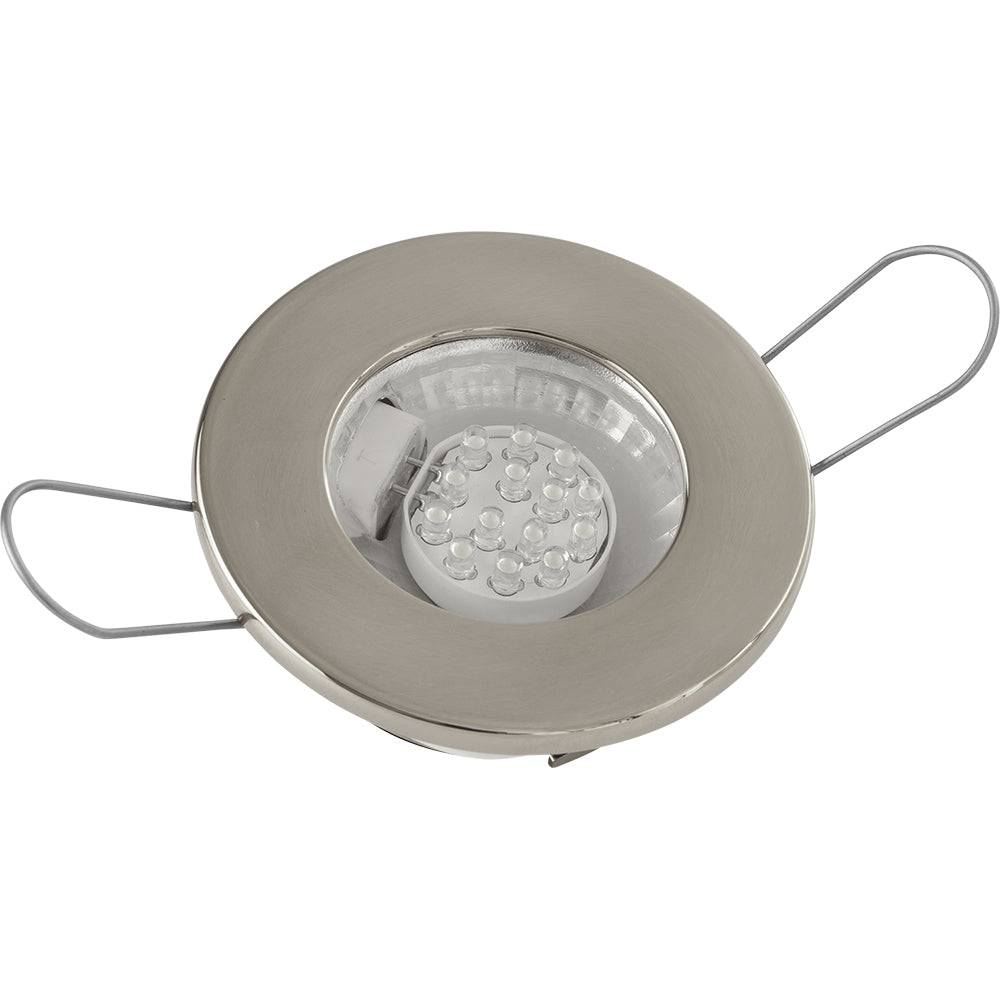 Sea-Dog LED Overhead Light - Brushed Finish - 60 Lumens - Clear Lens - Stamped 304 Stainless Steel [404230-3] - Twin Screws Marine Service