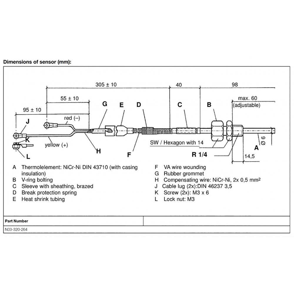 Veratron Pyrometer Sensor - 100-900C/250-1650F [N03-320-264] - Twin Screws Marine Service