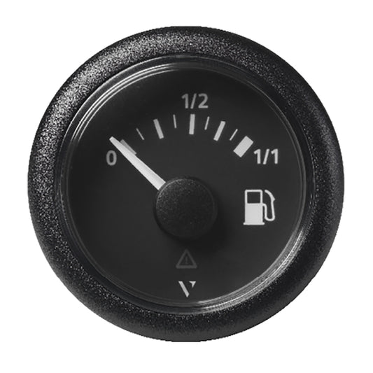 Veratron 52mm (2-1/16") ViewLine Fuel Tank Level Gauge - 0 to 1/1 - Black Dial  Round Bezel [A2C59514079] - Twin Screws Marine Service
