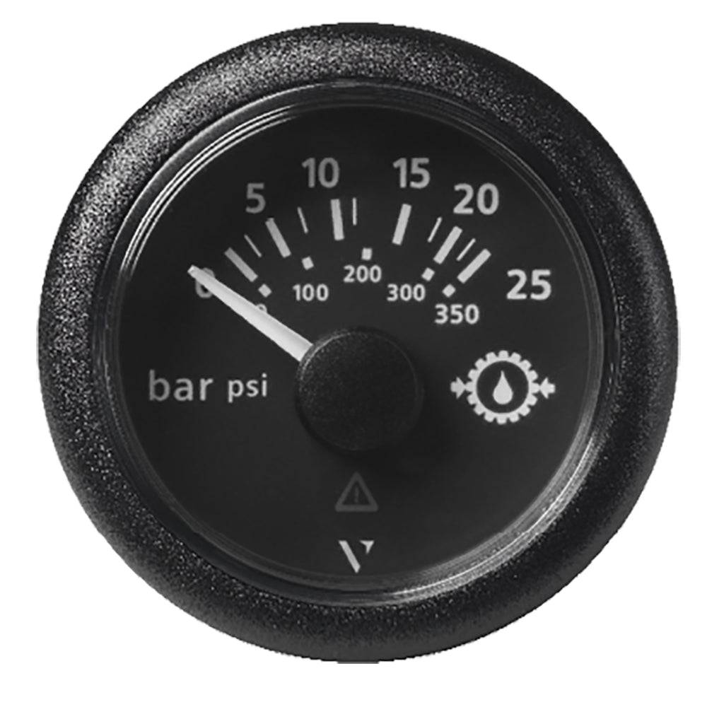 Veratron 52MM (2-1/16") ViewLine Transmission Oil Pressure 25 Bar/350 PSI - Black Dial  Round Bezel [A2C59514136] - Twin Screws Marine Service