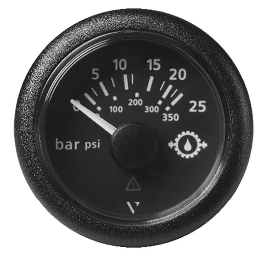 Veratron 52MM (2-1/16") ViewLine Transmission Oil Pressure 25 Bar/350 PSI - Black Dial  Round Bezel [A2C59514136] - Twin Screws Marine Service
