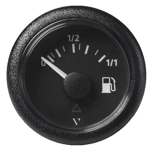 Veratron 52MM (2-1/16") ViewLine Fuel Level Gauge 0-1/1 - 3 to 180 OHM - Black Dial  Round Bezel [A2C59514082] - Twin Screws Marine Service