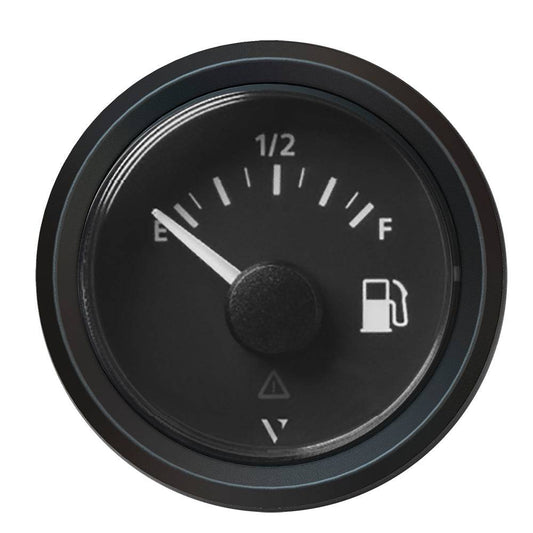 Veratron 52MM (2-1/16") ViewLine Fuel Level Gauge Empty/Full - 240 to 33.5 OHM - Black Dial  Triangular Bezel [A2C59514096] - Twin Screws Marine Service