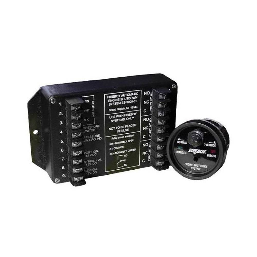Fireboy-Xintex 8 Circuit Engine Shutdown w/Time Delay - Round Display [ES-8015-01] - Twin Screws Marine Service