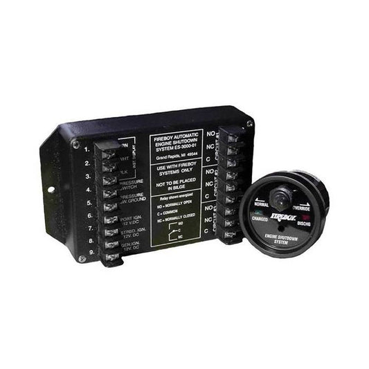 Fireboy-Xintex 8 Circuit Engine Shutdown w/Time Delay - Round Display [ES-8015-01] - Twin Screws Marine Service