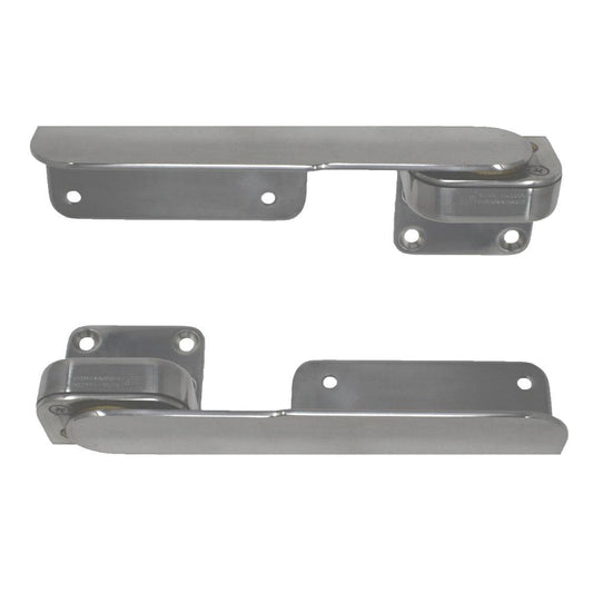 TACO Command Ratchet Hinges - 9-3/8" - Polished 316 Stainless Steel - Pair [H25-0016] - Twin Screws Marine Service