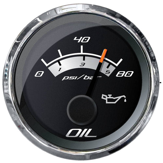 Faria Platinum 2" Oil Pressure Gauge - 80 PSI [22024] - Twin Screws Marine Service