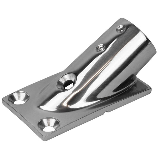 Sea-Dog Rail Base Fitting Rectangular Base 30 316 Stainless Steel - 1-7/8" x 3-3/16" - 1" OD [281301-1] - Twin Screws Marine Service