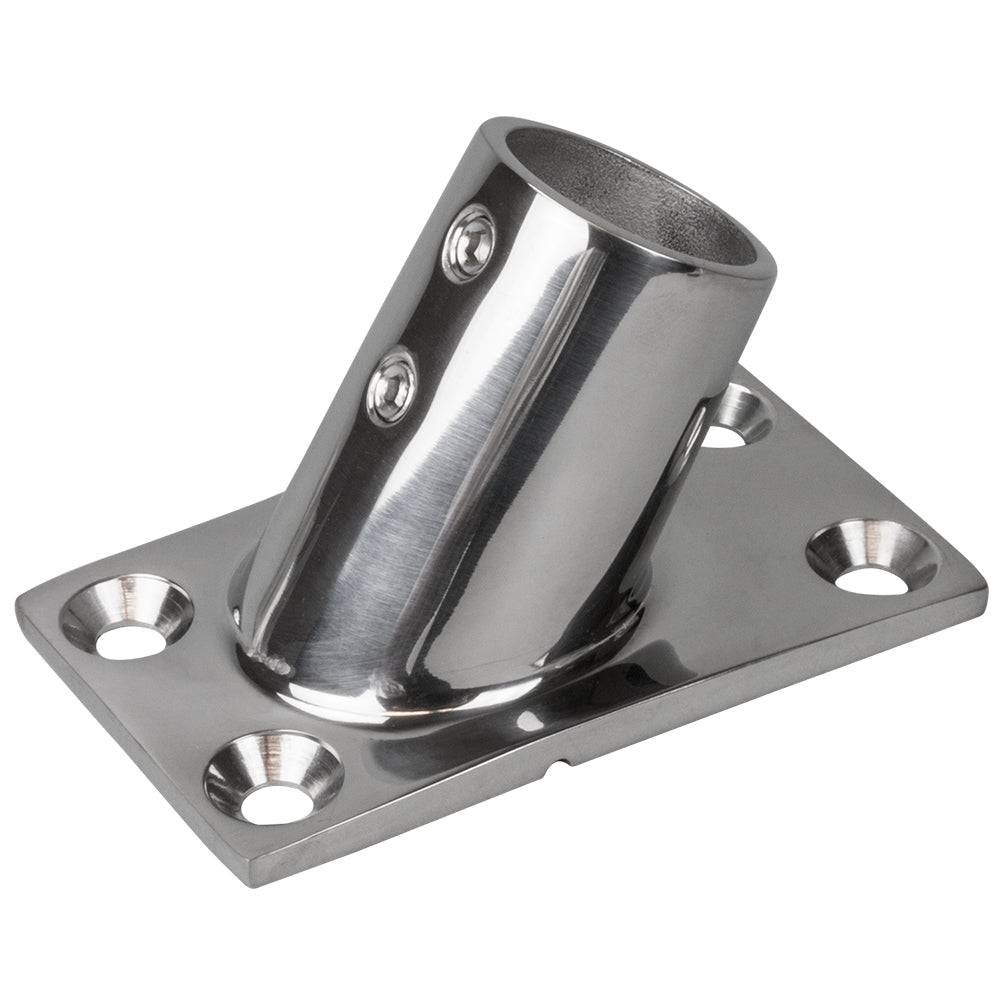 Sea-Dog Rail Base Fitting Rectangular Base 60 316 Stainless Steel - 1-7/8" x 3-1/4" - 1" OD [281601-1] - Twin Screws Marine Service