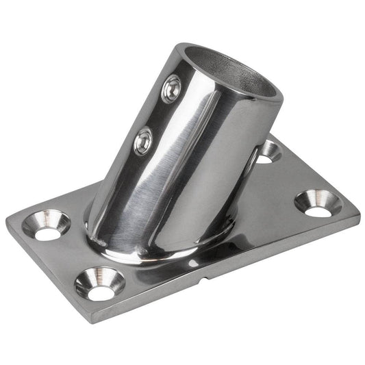 Sea-Dog Rail Base Fitting Rectangular Base 60 316 Stainless Steel - 1-7/8" x 3-1/4" - 1" OD [281601-1] - Twin Screws Marine Service