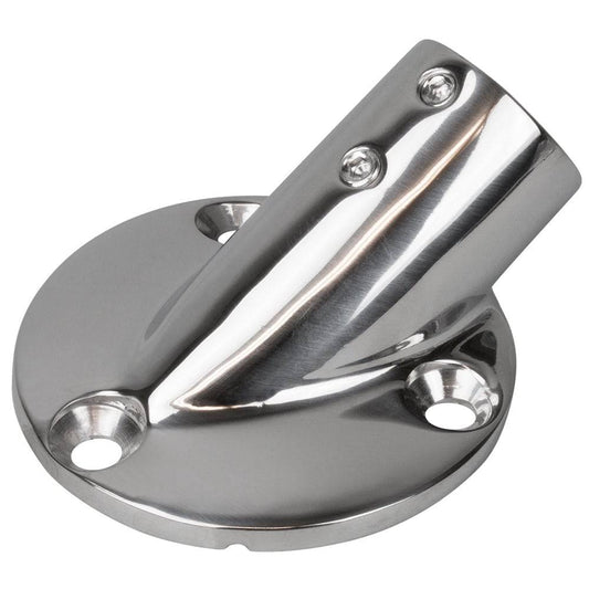 Sea-Dog Rail Base Fitting 2-3/4" Round Base 30 316 Stainless Steel - 1" OD [280301-1] - Twin Screws Marine Service