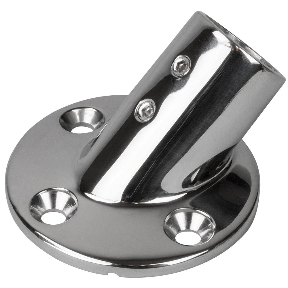 Sea-Dog Rail Base Fitting 2-3/4" Round Base 45 316 Stainless Steel - 1" OD [280451-1] - Twin Screws Marine Service