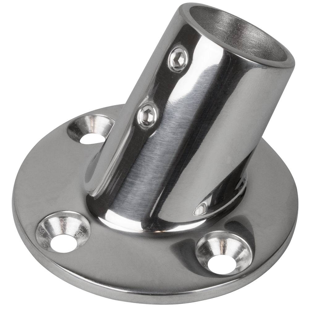 Sea-Dog Rail Base Fitting 2-3/4" Round Base 60 316 Stainless Steel - 1" OD [280601-1] - Twin Screws Marine Service