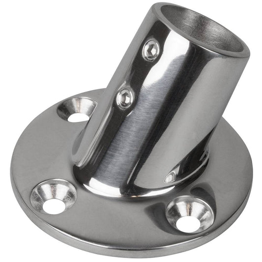 Sea-Dog Rail Base Fitting 2-3/4" Round Base 60 316 Stainless Steel - 1" OD [280601-1] - Twin Screws Marine Service