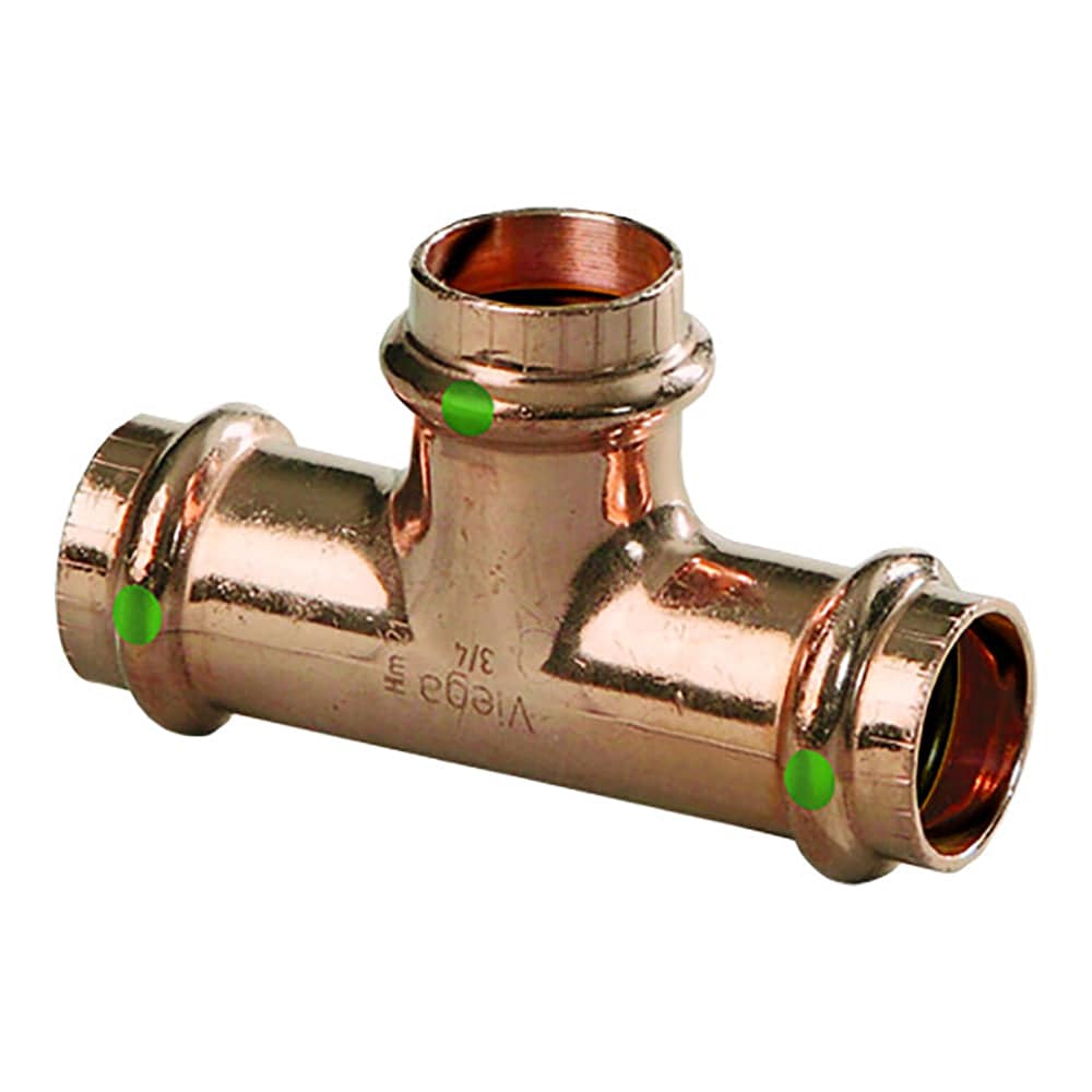 Viega ProPress 1" Copper Tee - Triple Press Connection - Smart Connect Technology [77412] - Twin Screws Marine Service