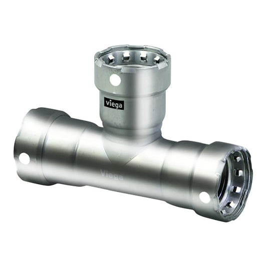 Viega MegaPress 3/4" Stainless Steel 304 Tee - Triple Press Connection - Smart Connect Technology [95110] - Twin Screws Marine Service