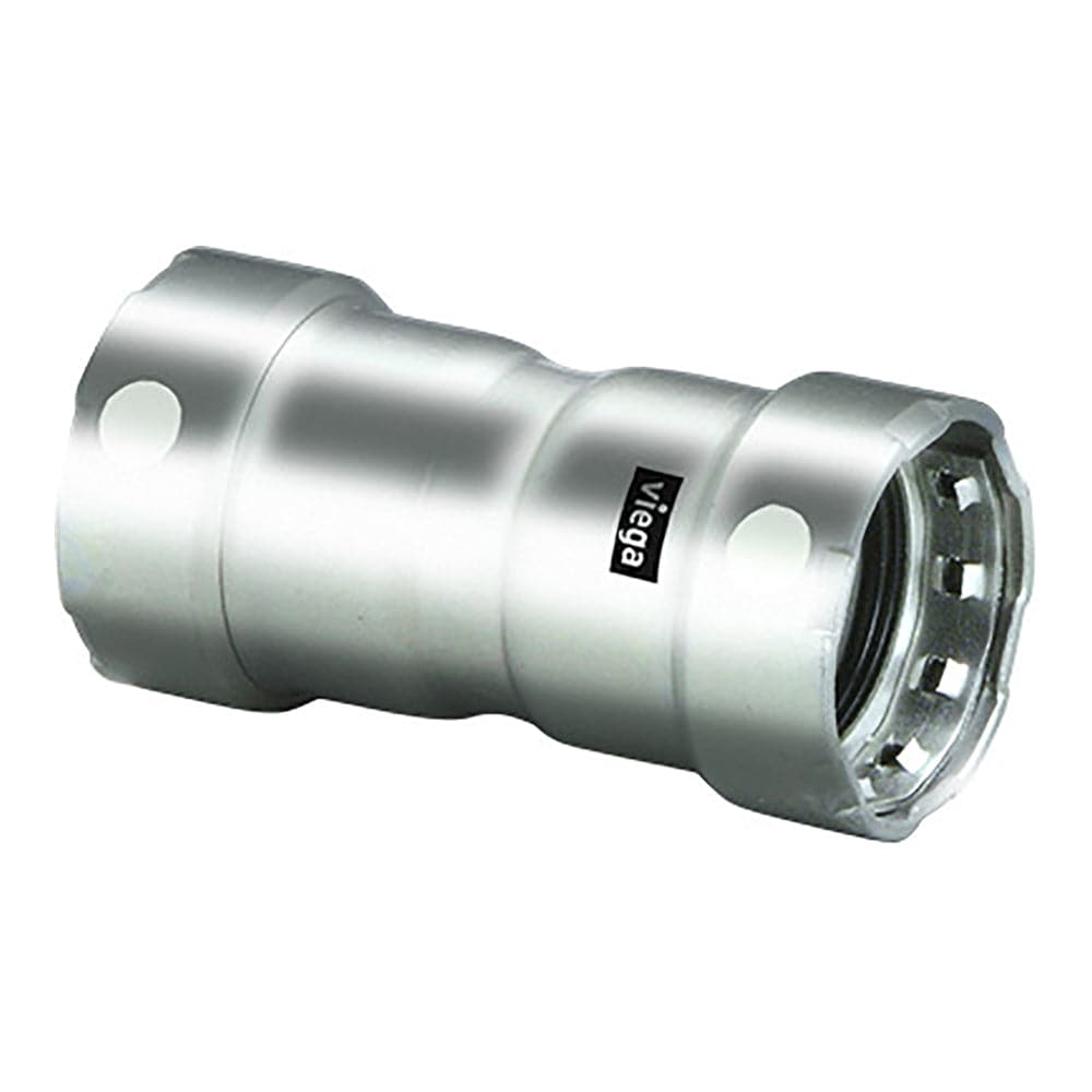 Viega MegaPress 1/2" Stainless Steel 304 Coupling w/Stop - Double Press Connection - Smart Connect Technology [95285] - Twin Screws Marine Service