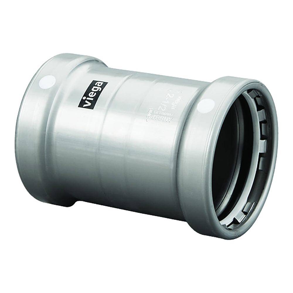 Viega MegaPress 3" Carbon Steel Coupling w/o Stop w/FMK - Double Press Connection - Smart Connect Technology [26690] - Twin Screws Marine Service