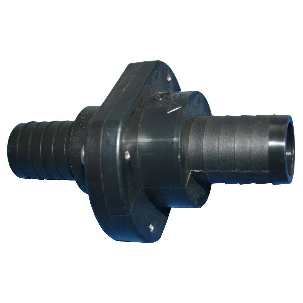T-H Marine Double Barb Inline Scupper Check Valve - 1-1/8" - Black [ILS-1200-DP] - Twin Screws Marine Service