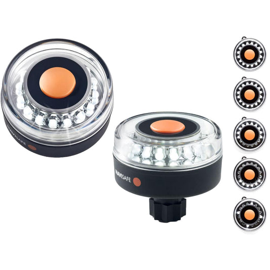 Navisafe Navilight All-White 5 Mode 360 2NM w/RAILBLAZA Base [055-1] - Twin Screws Marine Service