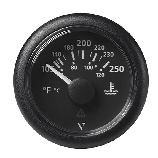 Veratron 52MM (2-1/16") ViewLine Water Temperature Gauge - 100-250F - Black Dial  Bezel [A2C59514176] - Twin Screws Marine Service