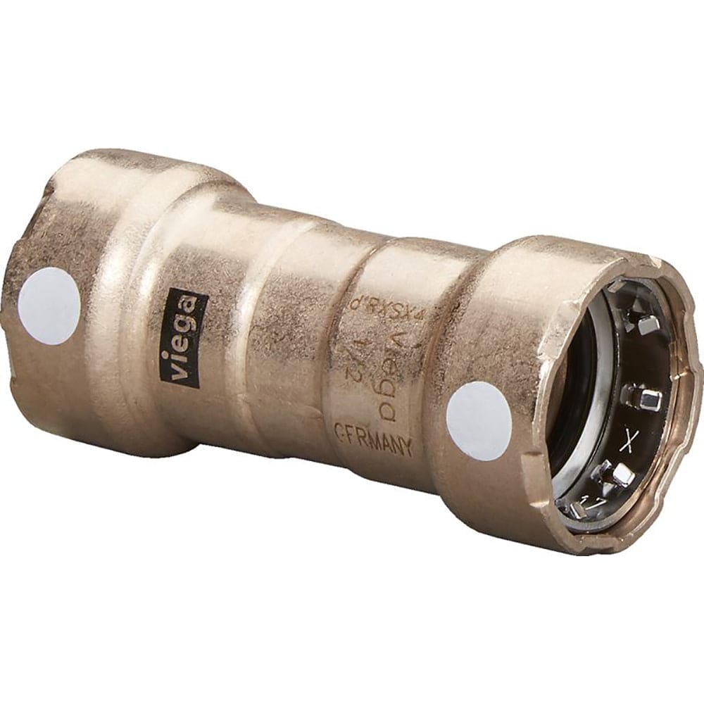Viega MegaPress 3/4" Copper Nickel Coupling w/Stop Double Press Connection - Smart Connect Technology [88385] - Twin Screws Marine Service