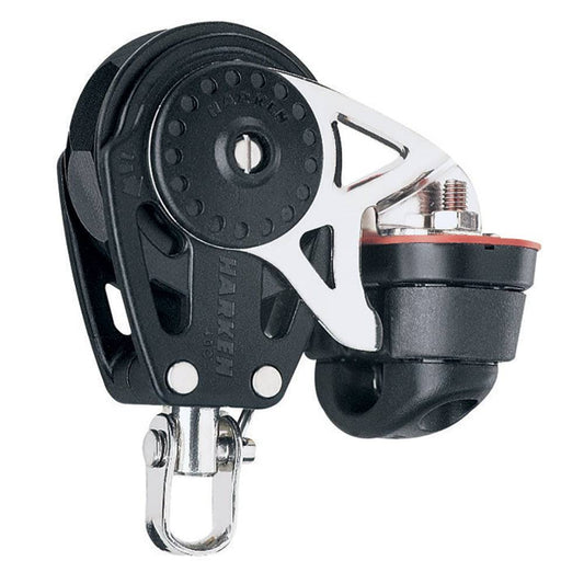 Harken 40mm Carbo Single Ratchet Block w/Swivel Becket  Cam Cleat [2610] - Twin Screws Marine Service