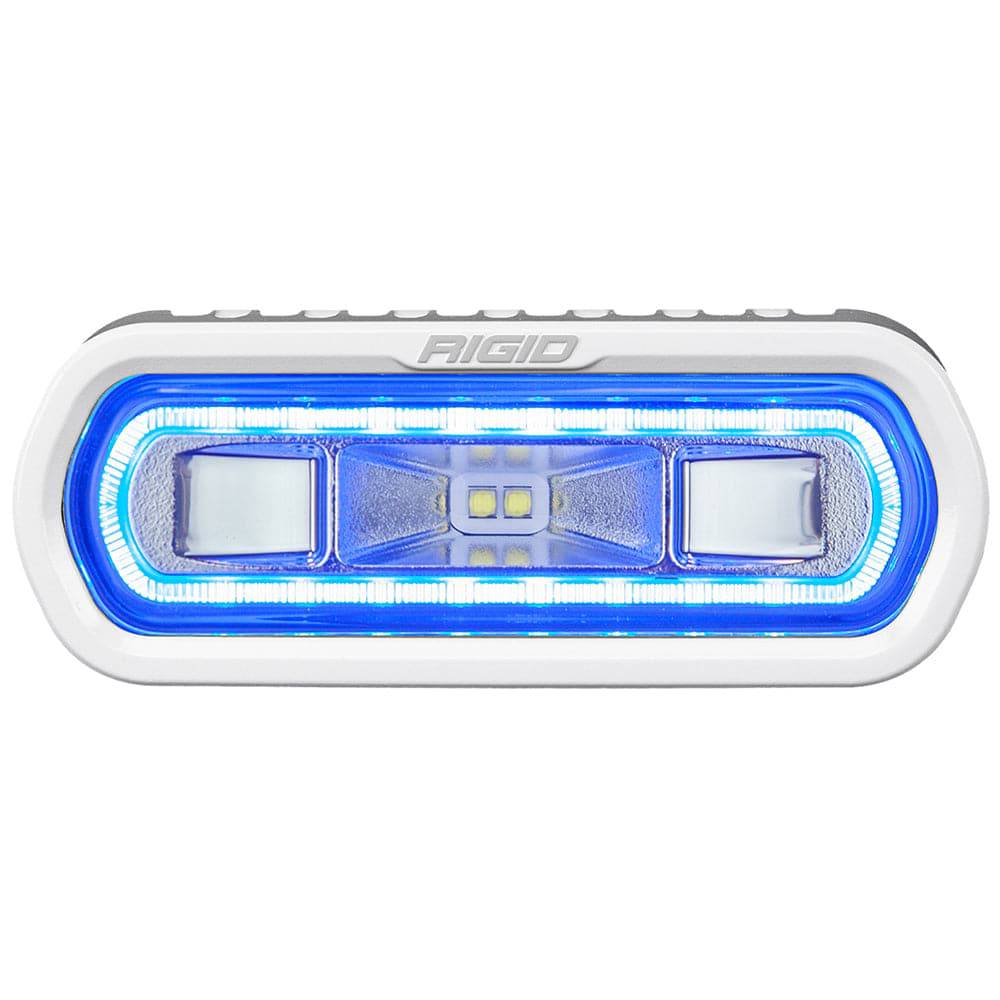 RIGID Industries SR-L Series Marine Spreader Light - White Surface Mount - White Light w/Blue Halo [51101] - Twin Screws Marine Service