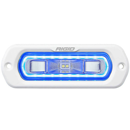 RIGID Industries SR-L Series Marine Spreader Light - White Flush Mount - White Light w/Blue Halo [51201] - Twin Screws Marine Service
