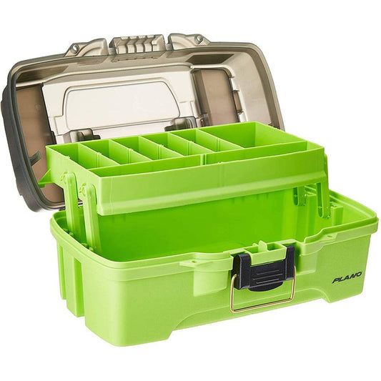 Plano 1-Tray Tackle Box w/Dual Top Access - Smoke  Bright Green [PLAMT6211] - Twin Screws Marine Service