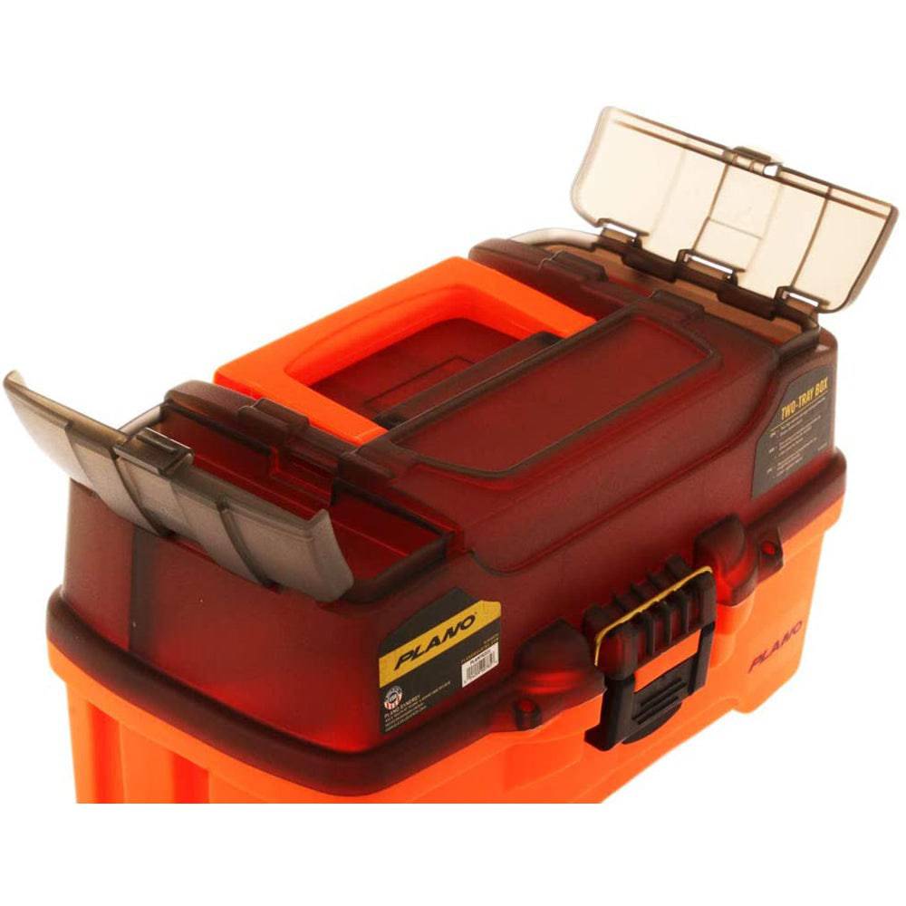 Plano 2-Tray Tackle Box w/Dual Top Access - Smoke  Bright Orange [PLAMT6221] - Twin Screws Marine Service