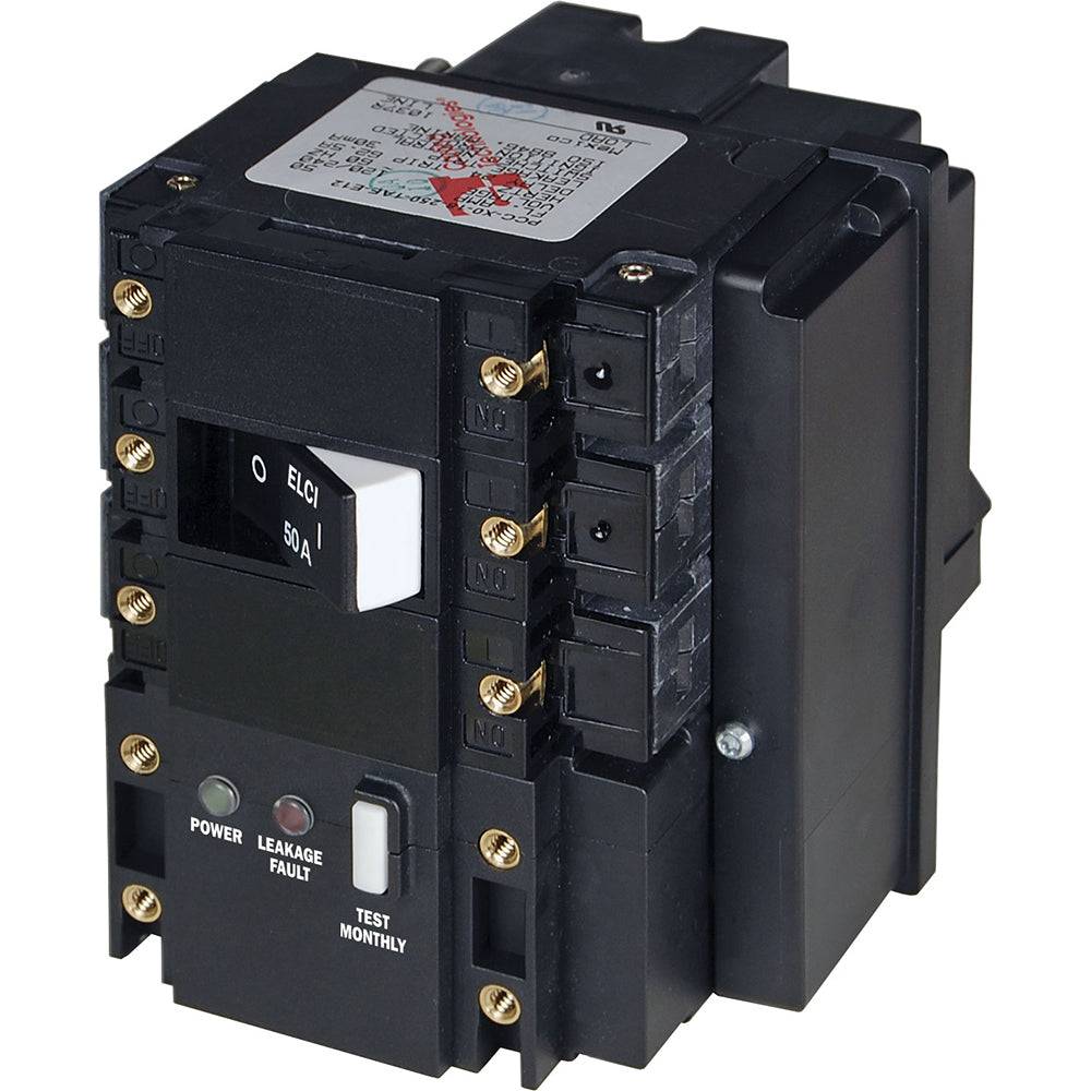 Blue Sea C-Series ELCI Main Circuit Breaker - 120/240V AC 50A [3104] - Twin Screws Marine Service