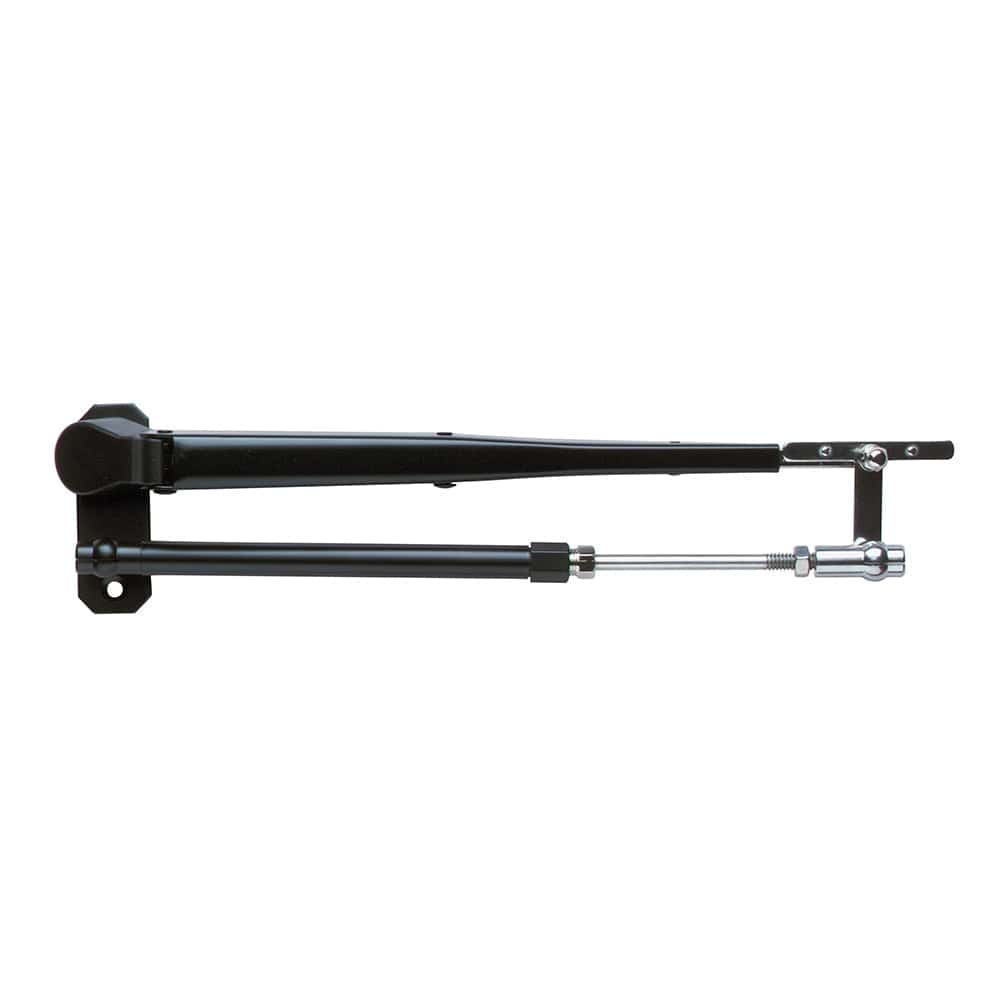 Marinco Wiper Arm, Deluxe Black Stainless Steel Pantographic - 12"-17" Adjustable [33032A] - Twin Screws Marine Service