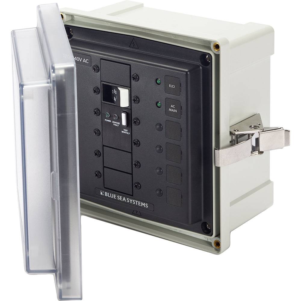 Blue Sea 3120 - SMS Panel Enclosure w/ELCI Main (50A) and 2 Blanks - 240V [3120] - Twin Screws Marine Service